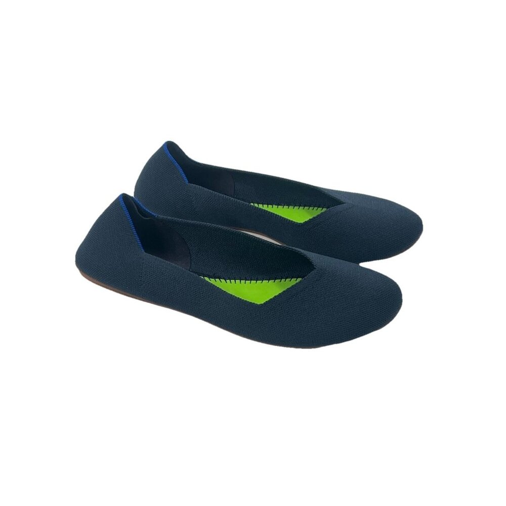 Rothys Navy Blue Flats Sz Womens 13 No Insoles Sustainable Comfort - Picture 1 of 6